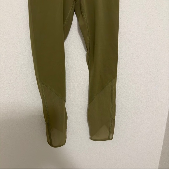 Lululemon Nulu Crisscross Mesh High-Rise Crop Leggings 23" Bronze Green Size 2 - Picture 4 of 12